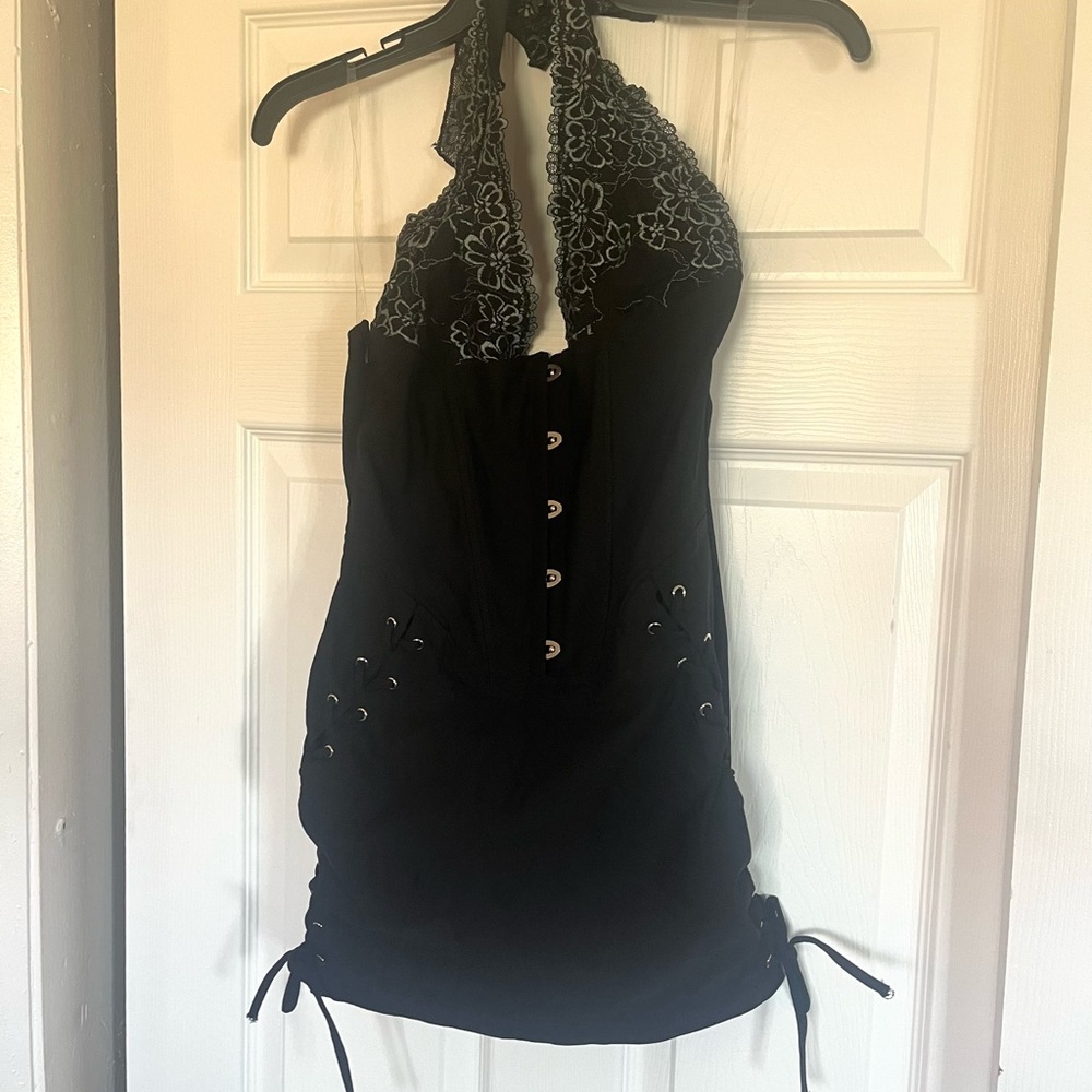 Fashion Nova Black Vixenette Mini Dress
